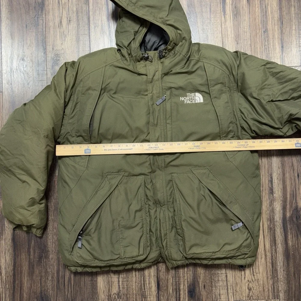 The North Face Goose Down Winter Puffer Hooded Jacket Men Size XL Green